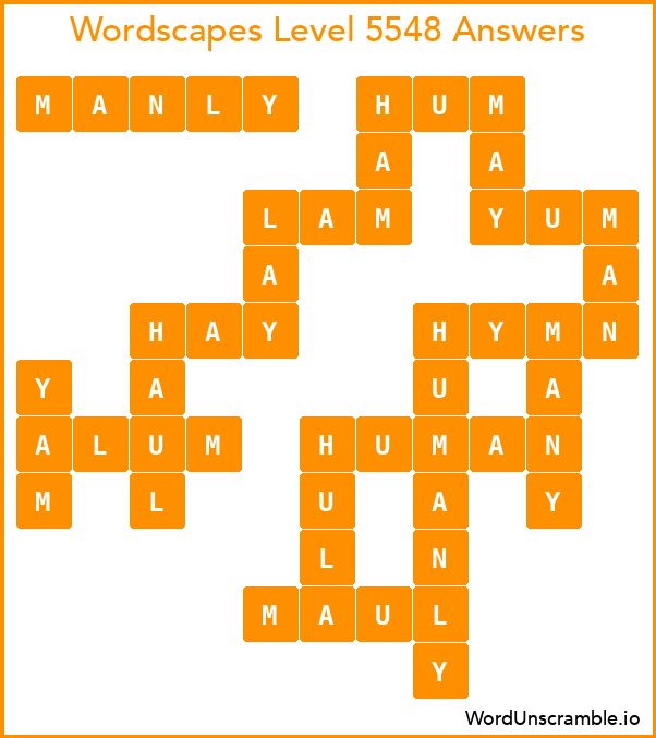 Wordscapes Level 5548 Answers