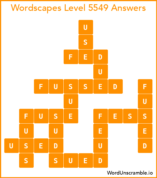 Wordscapes Level 5549 Answers