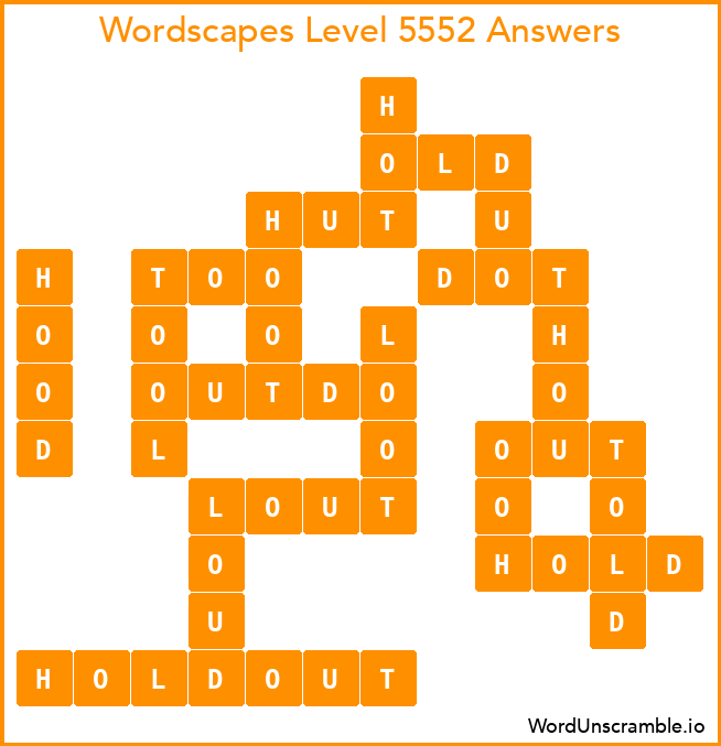 Wordscapes Level 5552 Answers