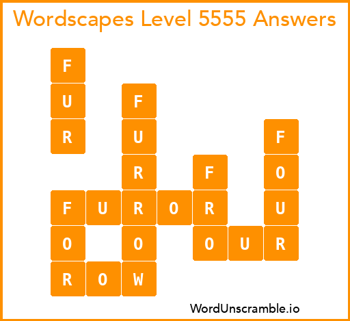 Wordscapes Level 5555 Answers