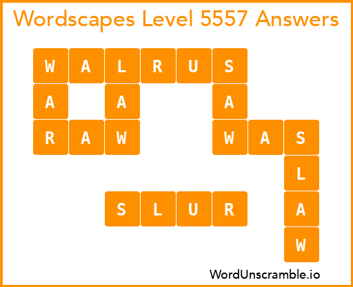 Wordscapes Level 5557 Answers