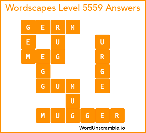 Wordscapes Level 5559 Answers