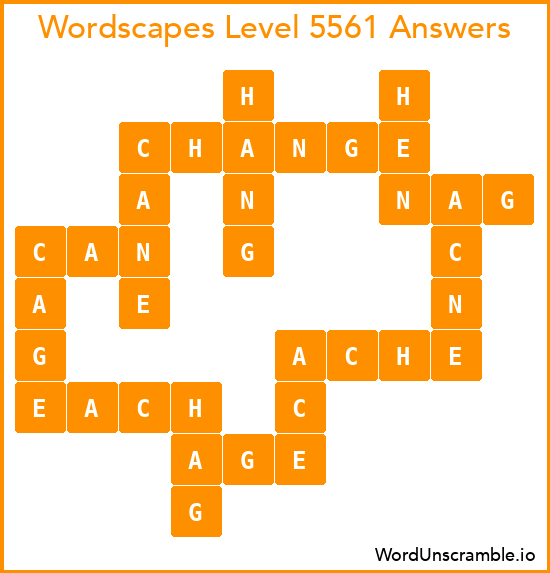 Wordscapes Level 5561 Answers