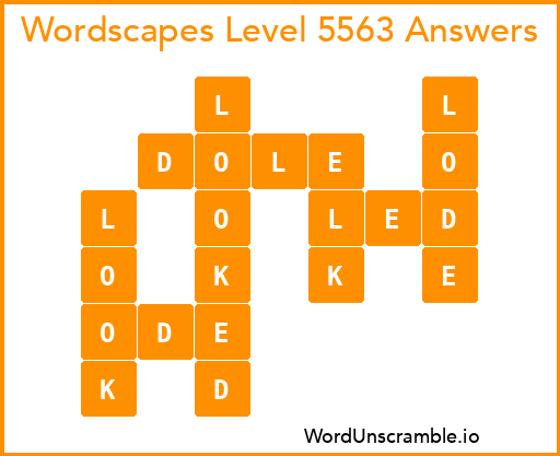 Wordscapes Level 5563 Answers