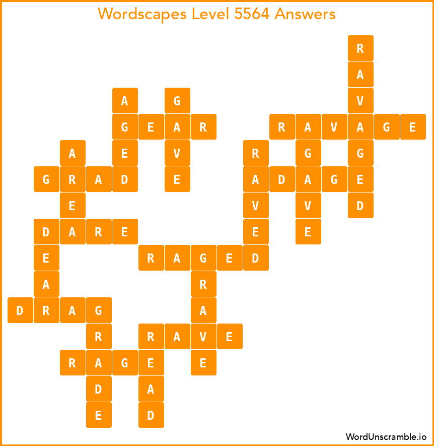 Wordscapes Level 5564 Answers