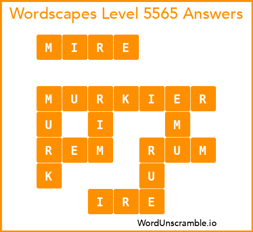 Wordscapes Level 5565 Answers