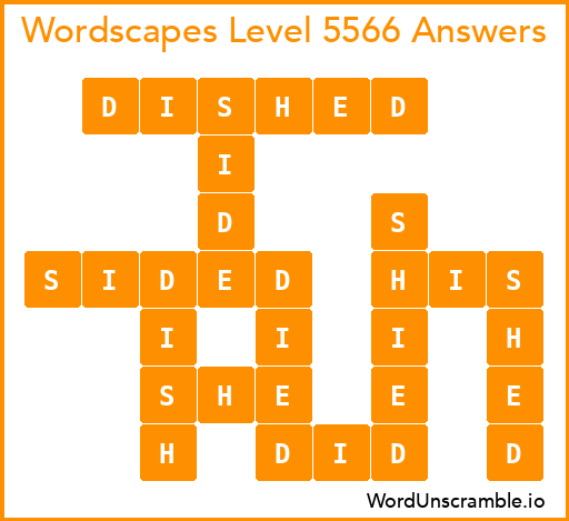 Wordscapes Level 5566 Answers