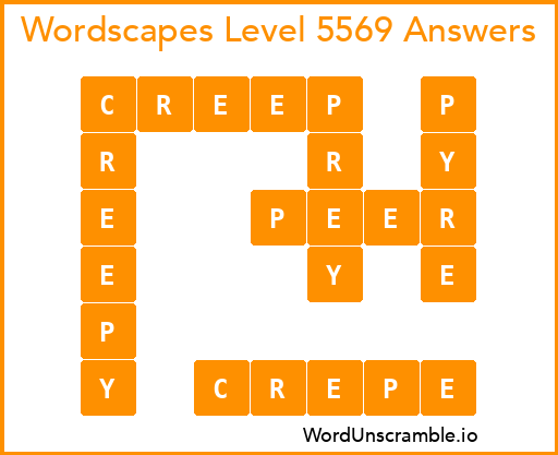 Wordscapes Level 5569 Answers