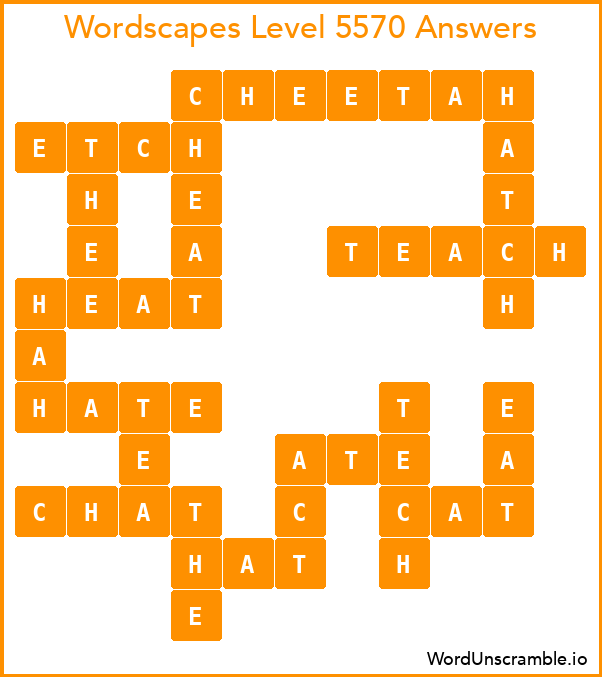 Wordscapes Level 5570 Answers