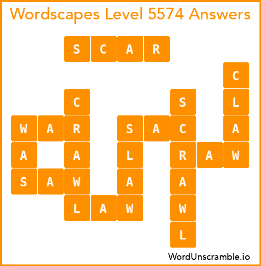 Wordscapes Level 5574 Answers