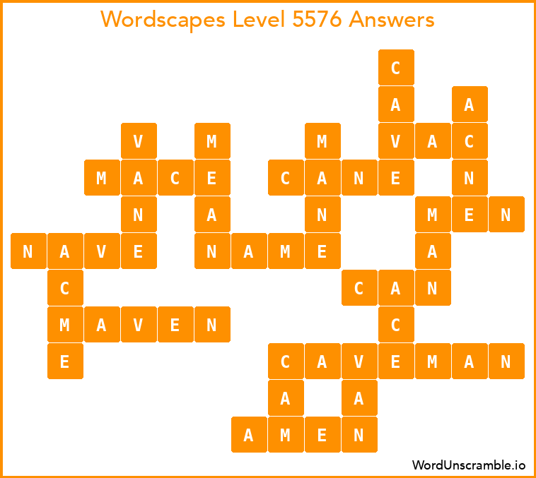 Wordscapes Level 5576 Answers