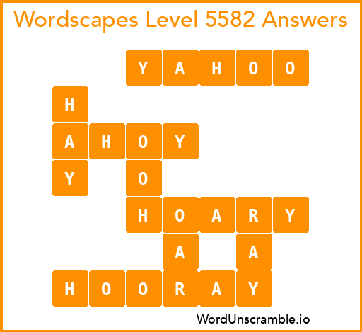 Wordscapes Level 5582 Answers