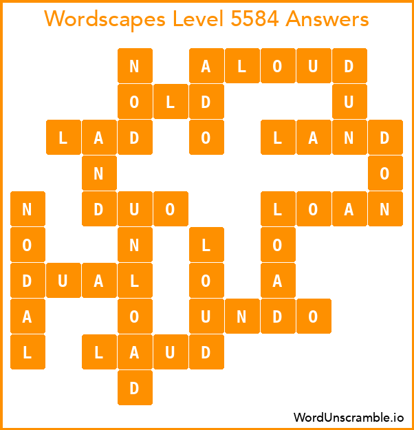 Wordscapes Level 5584 Answers