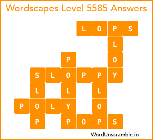 Wordscapes Level 5585 Answers