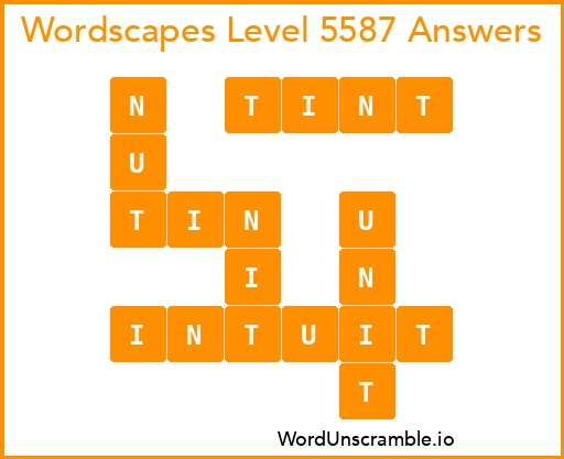 Wordscapes Level 5587 Answers