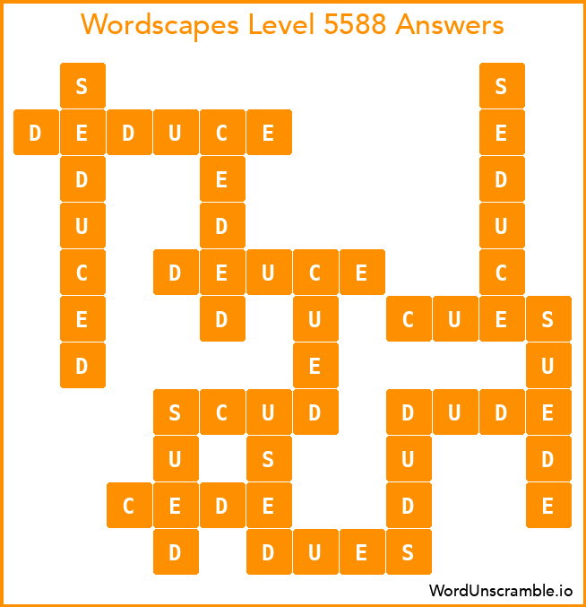 Wordscapes Level 5588 Answers