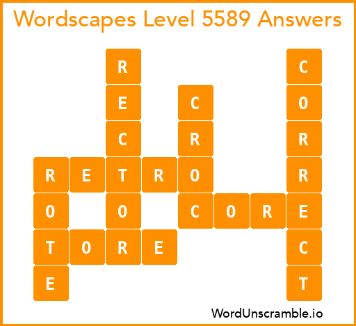 Wordscapes Level 5589 Answers