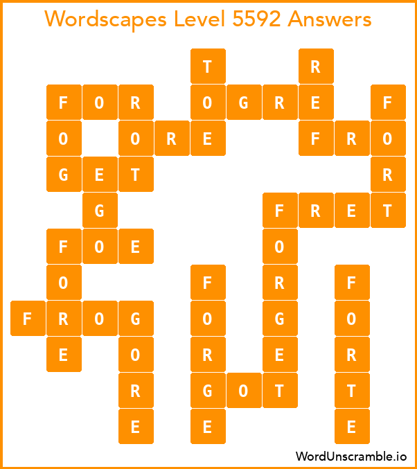 Wordscapes Level 5592 Answers