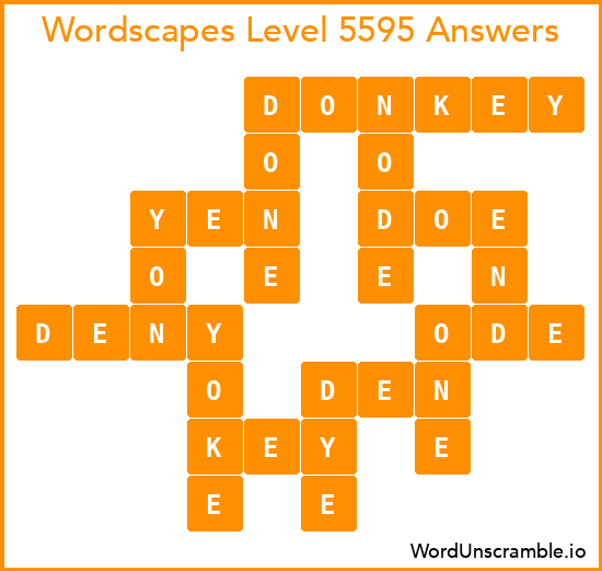 Wordscapes Level 5595 Answers