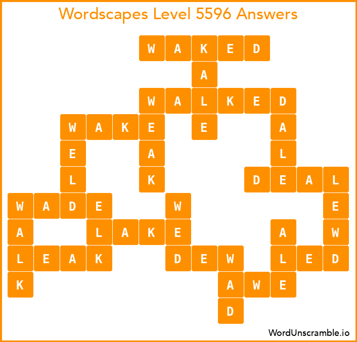 Wordscapes Level 5596 Answers