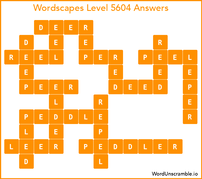 Wordscapes Level 5604 Answers