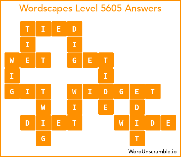 Wordscapes Level 5605 Answers