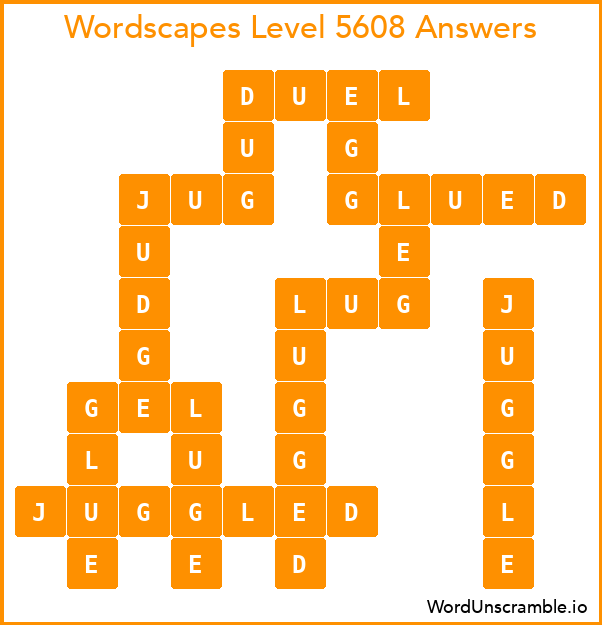 Wordscapes Level 5608 Answers