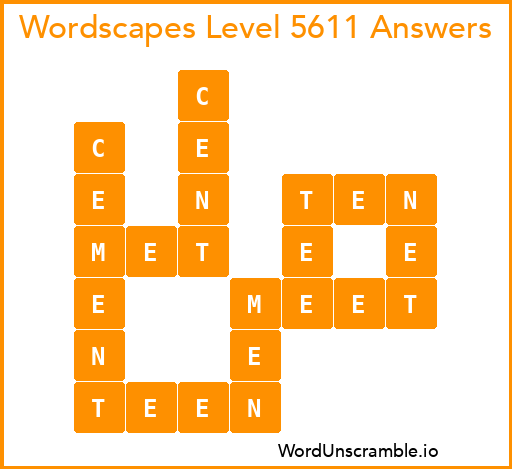 Wordscapes Level 5611 Answers