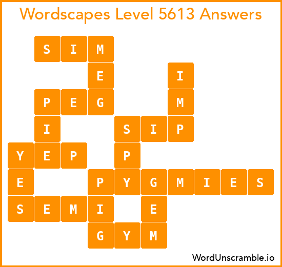 Wordscapes Level 5613 Answers