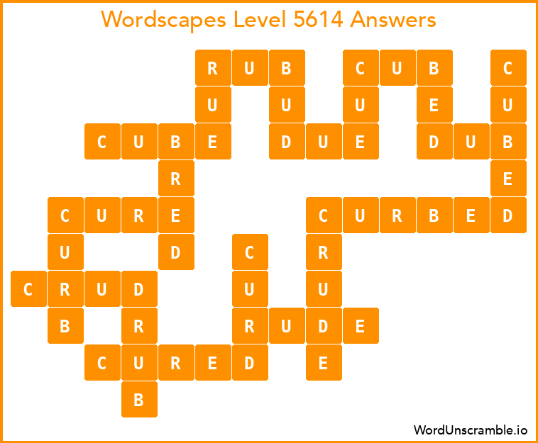 Wordscapes Level 5614 Answers