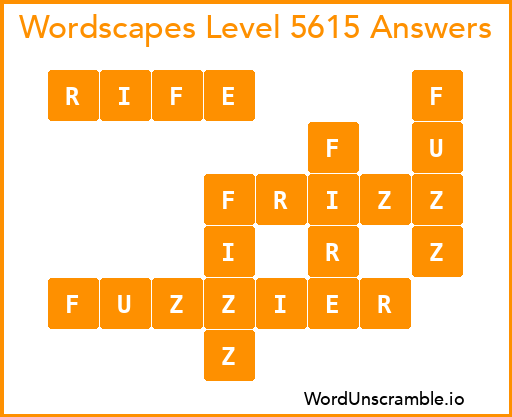 Wordscapes Level 5615 Answers