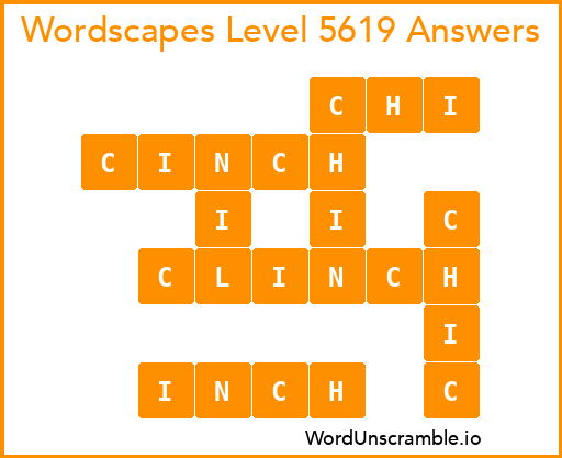 Wordscapes Level 5619 Answers