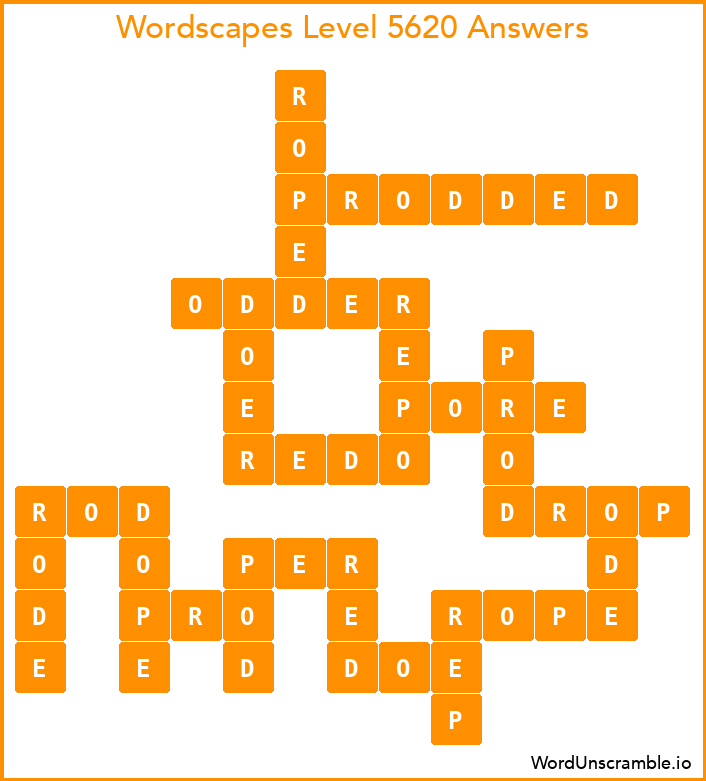 Wordscapes Level 5620 Answers