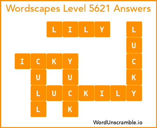 Wordscapes Level 5621 Answers