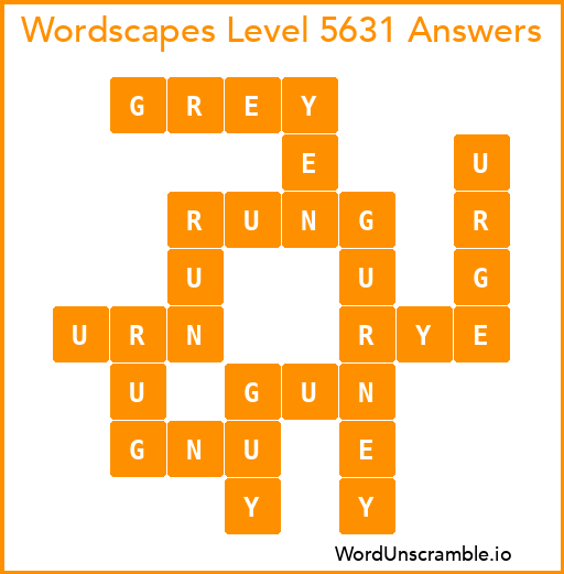 Wordscapes Level 5631 Answers
