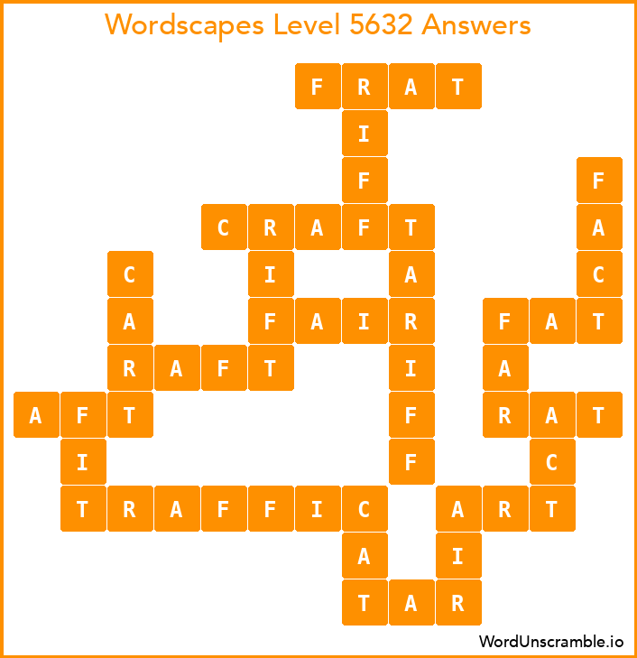 Wordscapes Level 5632 Answers