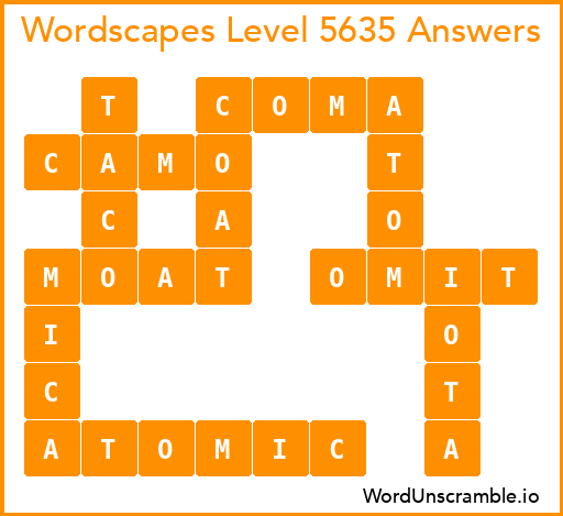 Wordscapes Level 5635 Answers
