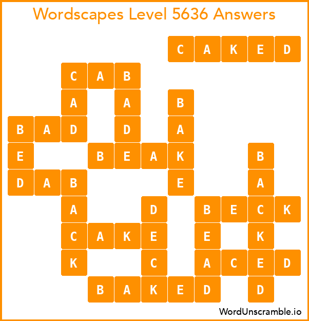Wordscapes Level 5636 Answers