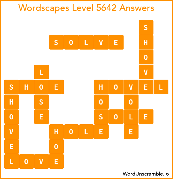 Wordscapes Level 5642 Answers