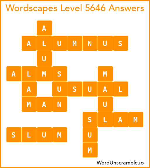 Wordscapes Level 5646 Answers