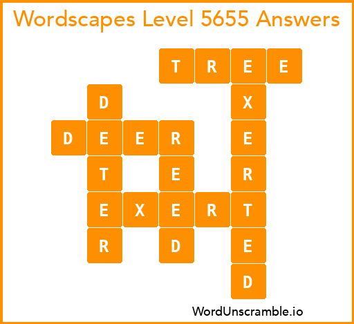 Wordscapes Level 5655 Answers