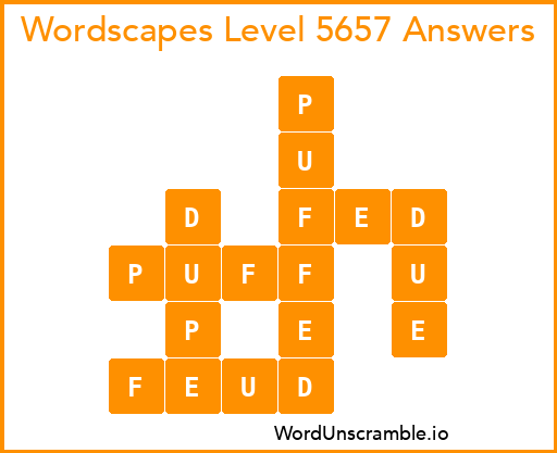Wordscapes Level 5657 Answers
