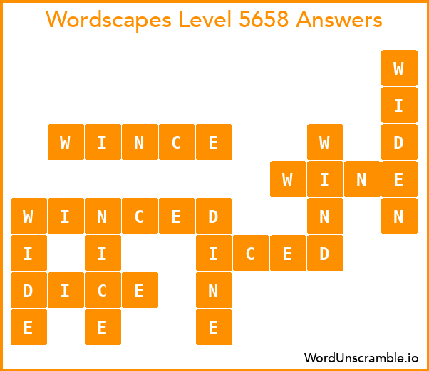 Wordscapes Level 5658 Answers