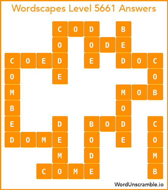 Wordscapes Level 5661 Answers