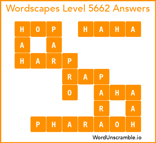 Wordscapes Level 5662 Answers