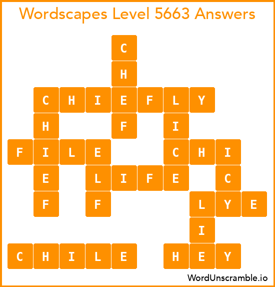 Wordscapes Level 5663 Answers