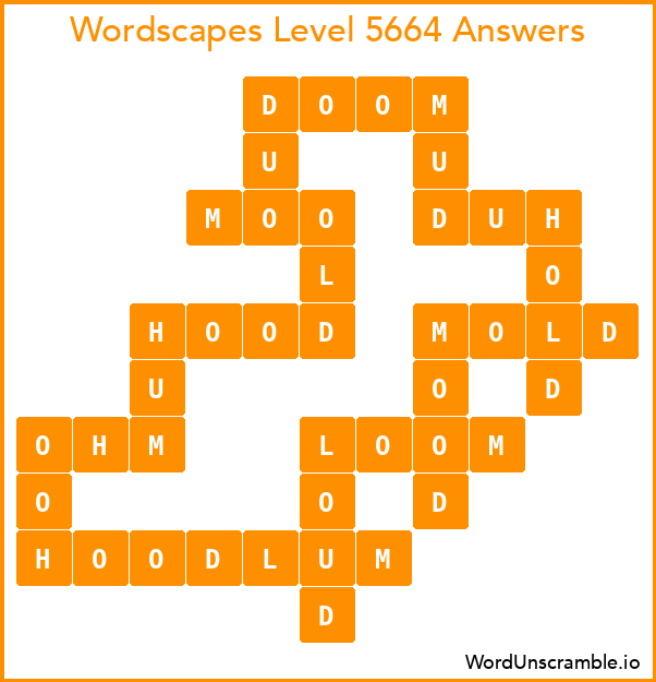 Wordscapes Level 5664 Answers
