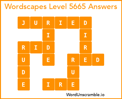 Wordscapes Level 5665 Answers