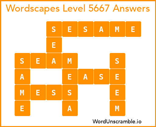 Wordscapes Level 5667 Answers