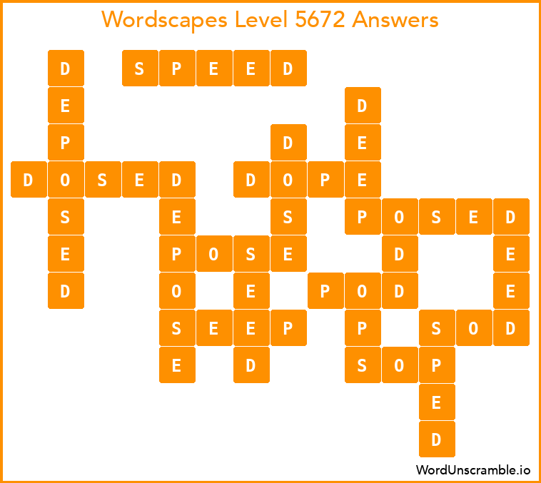 Wordscapes Level 5672 Answers